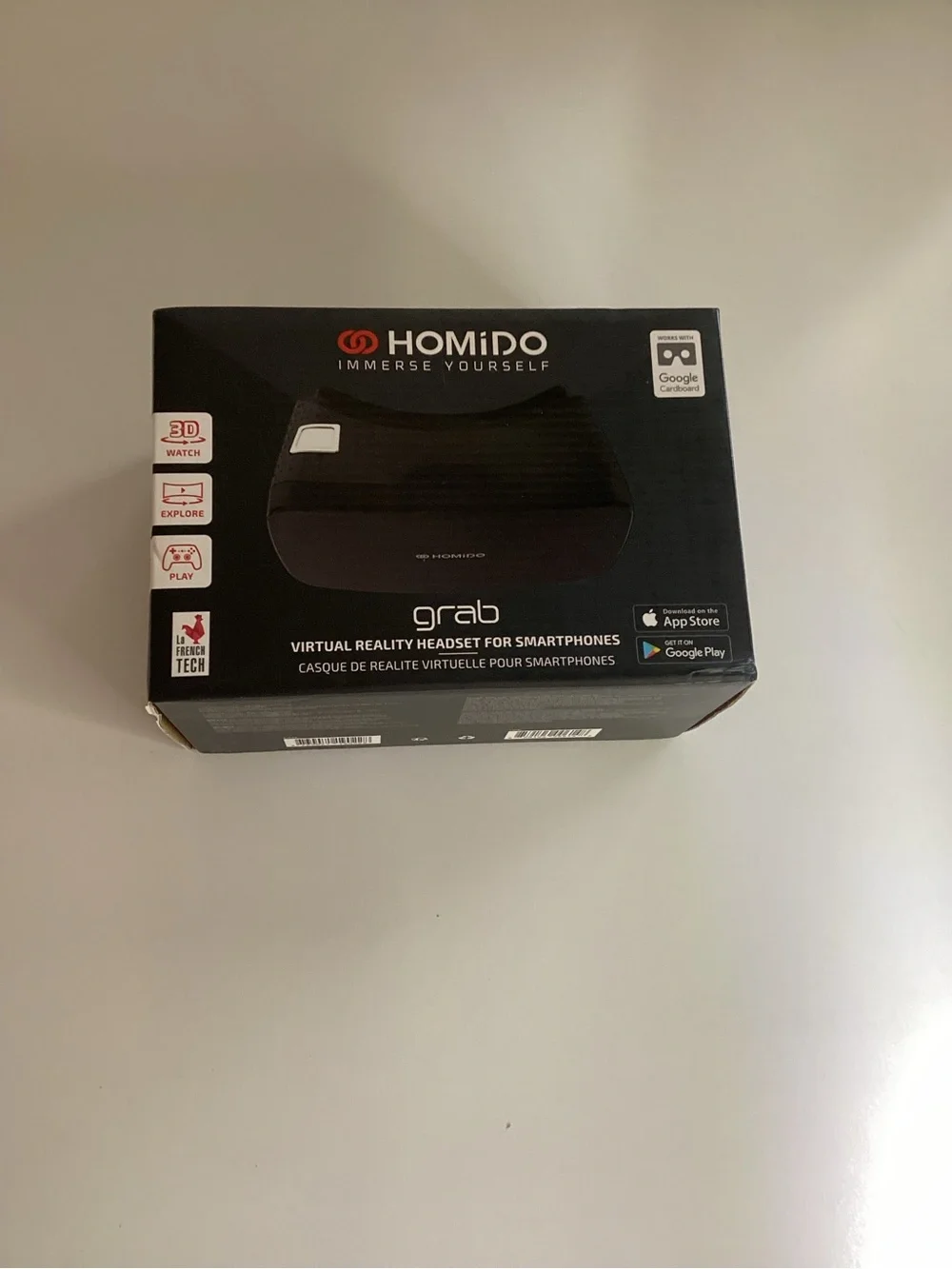 Homido Grab Virtual Reality Headset For Smartphones 3D Watch Google Cardboard